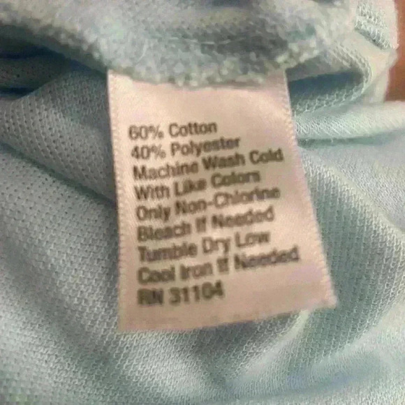 Men's Light Blue Polo Style Short Sleeve Shirt Size Small - True Craft - Picture 6 of 9